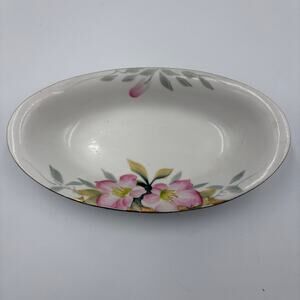 Vintage Noritake Azalea Pattern Oval Relish Dish Hand Painted